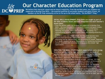Our Character Education Program