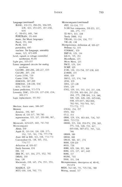 of Microprocessors