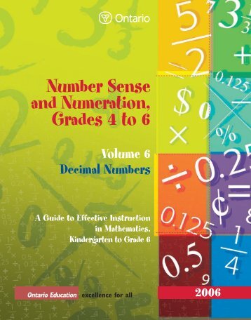 Number Sense and Numeration Grades 4 to 6