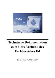 Technische Dokumentation zum Unix-Verbund ... - Dr. Hubert Feyrer