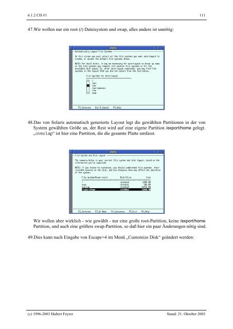 Technische Dokumentation zum Unix-Verbund ... - Dr. Hubert Feyrer