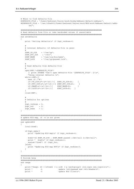 Technische Dokumentation zum Unix-Verbund ... - Dr. Hubert Feyrer