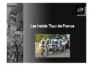 Programme « Inside Tour de France »