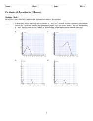 Cp physics ch 3 practice test (Glencoe)