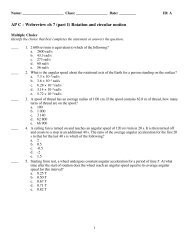 AP C - Webreview ch 7 (part I) Rotation and circular motion