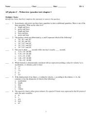 AP physics C - Webreview (practice test) chapter 1