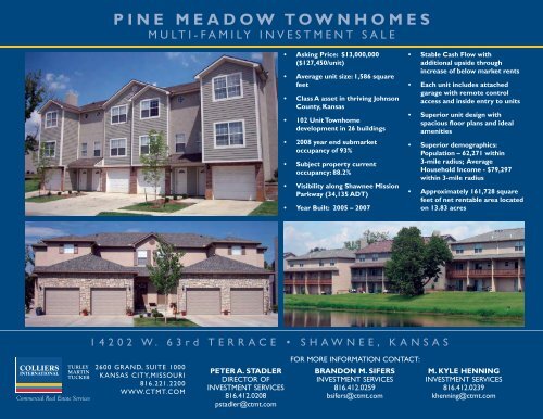 PINE COLLIERS MEADOW TURLEY TOWNHOMES MARTIN TUCKER