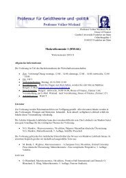 Makroökonomie 1 (BMAK) - Wiwi Uni-Frankfurt - Goethe-Universität