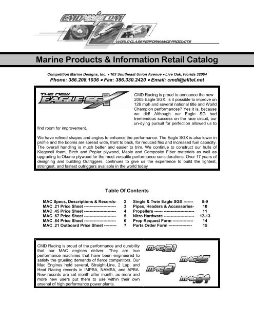 Marine Products & Information Retail Catalog