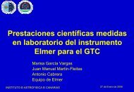 Detailed characterization at laboratory of Elmer scientific ...