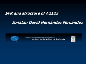 SFR and structure of A2125 Jonatan David Hernández Fernández