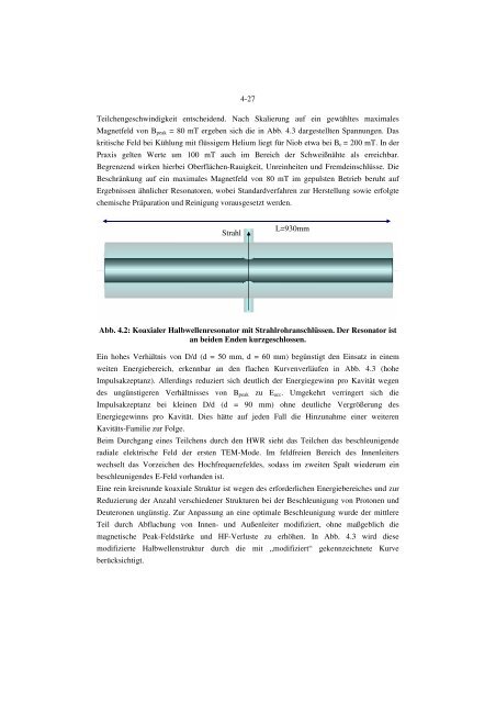 supraleitender Halbwellenresonatoren zur Beschleunigung leichter Ionen