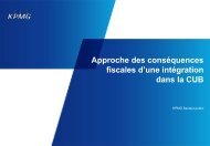 Approche des conséquences fiscales d’une intégration dans la CUB