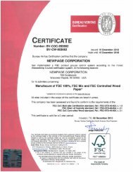 Forest Stewardship Council (FSC) Chain-of-Custody Certificate (PDF)