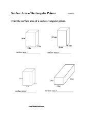 Surface Area of Rectangular Prisms