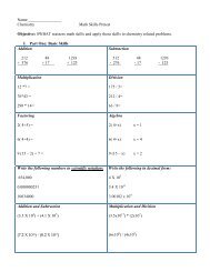 Math pretest
