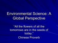 Environmental Science A Global Perspective