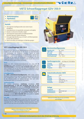 VIETZ Schweißaggregat GDV 350.9