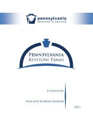 Literature Item and Scoring Sampler 2011