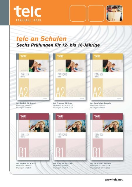 telc an Schulen Sechs Prüfungen für 12