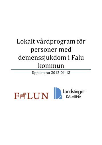 Lokalt vårdprogram för personer med demenssjukdom i Falu kommun