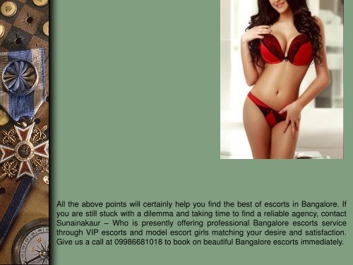 How to Find the Best of Escorts Service in Bangalore