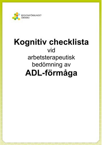 Kognitiv checklista ADL-förmåga