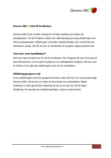 Ladda ned Â» (pdf, 9 sid) - Svenskt Demenscentrum