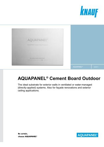 AQUAPANEL Cement Board Outdoor