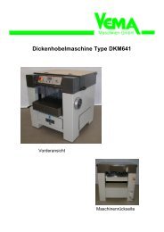 Dickenhobelmaschine Type DKM641