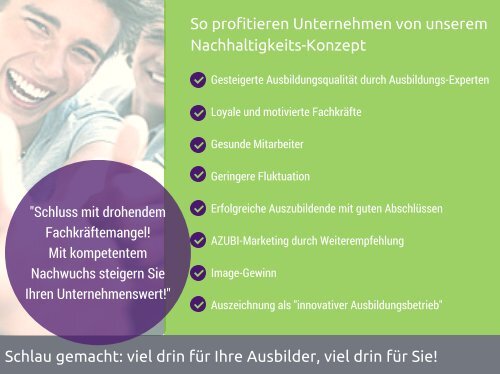 Das Geheimnis grossartiger Ausbildung!