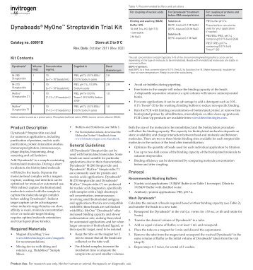 Dynabeads MyOne Streptavidin Trial Kit