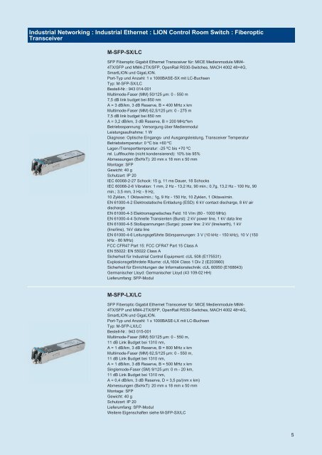 SmartLION-TP/FX Control-Room-Switch