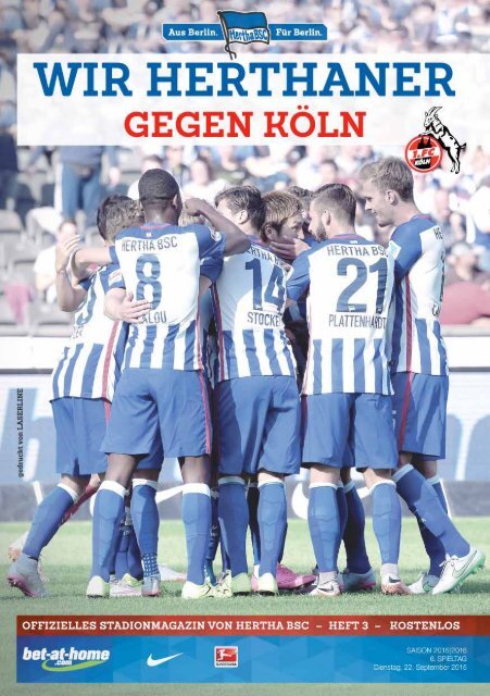 Stadionmagazin 2015/16 Hertha BSC Berlin VfB Stuttgart 