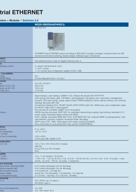 Industrial ETHERNET