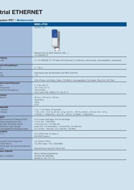 Industrial ETHERNET