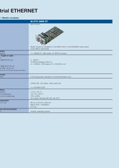 Industrial ETHERNET