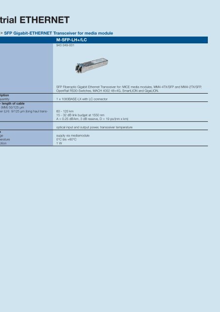 Industrial ETHERNET