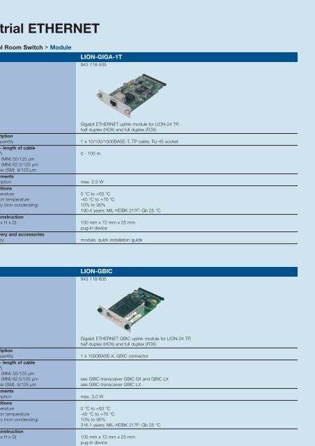 Industrial ETHERNET