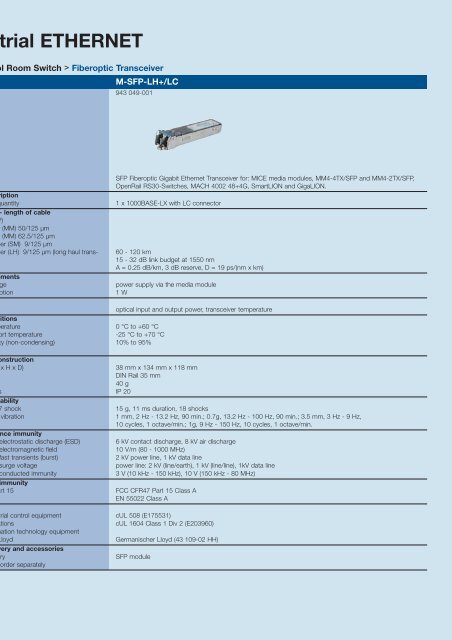 Industrial ETHERNET