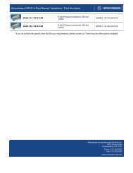 Hirschmann DAVS 4-Port Sensor Variations / Part Numbers