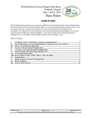 Race Rules