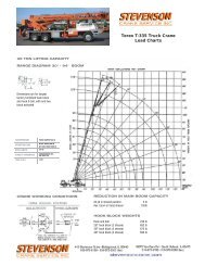 Terex T-335 Truck Crane Load Charts