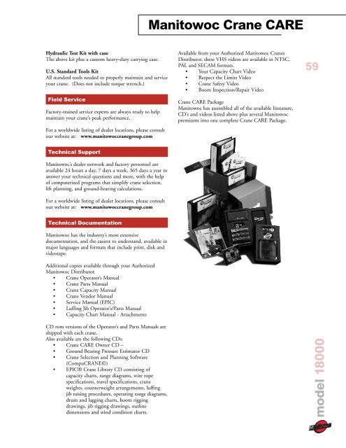 Manitowoc 8500 Load Chart