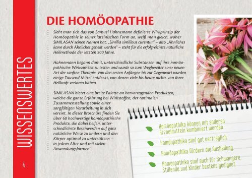 Similasan Homöopathie-Broschüre