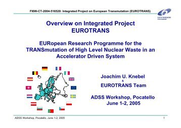 Overview on Integrated Project EUROTRANS