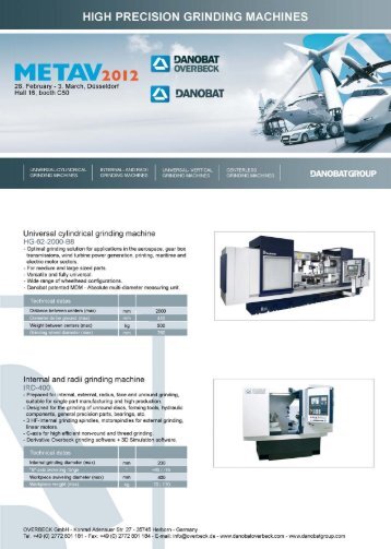 Danobat-Overbeck grinders at Metav & Grindtec_e