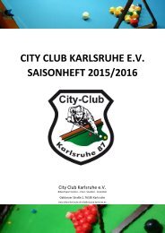 Saisonheft 2015/2016 City Club Karlsruhe e.V.