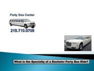 What is the Specialty of a Bachelor Party Bus Ride