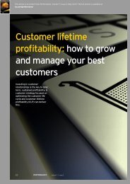 Customer lifetime profitability how to grow and manage your best customers
